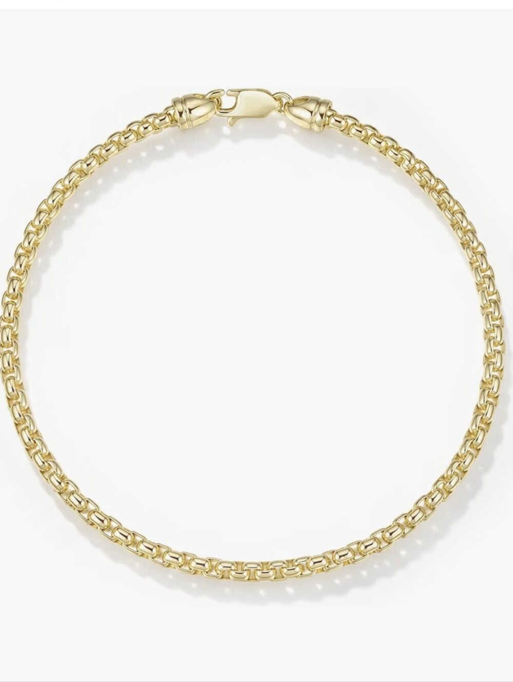 14k Gold Filled Round Box Chain Bracelet
